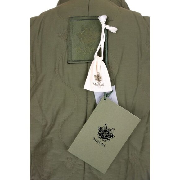 MR & MRS ITALY New Army Parka Quilt Alpaca Fur Mens S Blue France - Picture 8 of 12